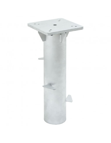 Base per Ombrellone Interrata Argento 16x16x39,5 cm Acciaio