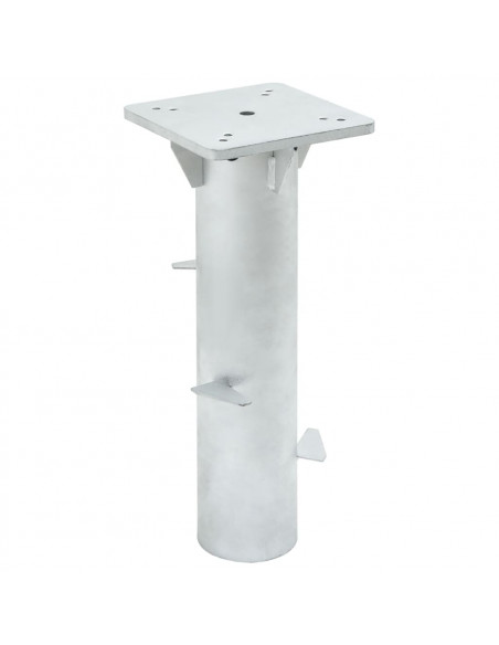 Base per Ombrellone Interrata Argento 16x16x39,5 cm Acciaio