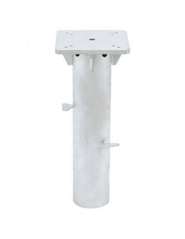 Base per Ombrellone Interrata Argento 16x16x39,5 cm Acciaio