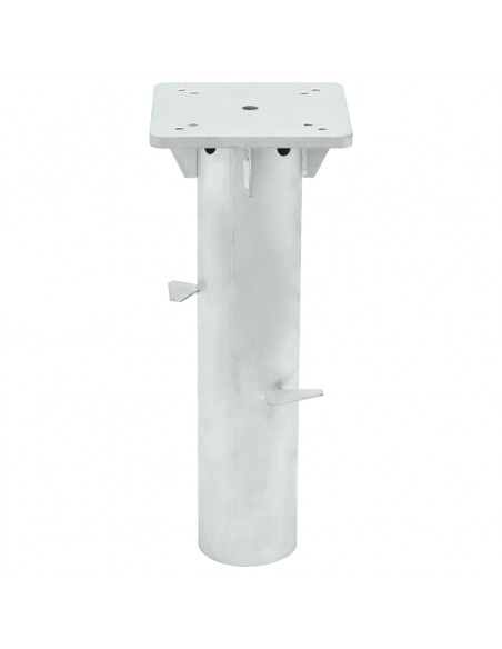 Base per Ombrellone Interrata Argento 16x16x39,5 cm Acciaio