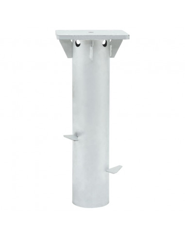 Base per Ombrellone Interrata Argento 16x16x39,5 cm Acciaio