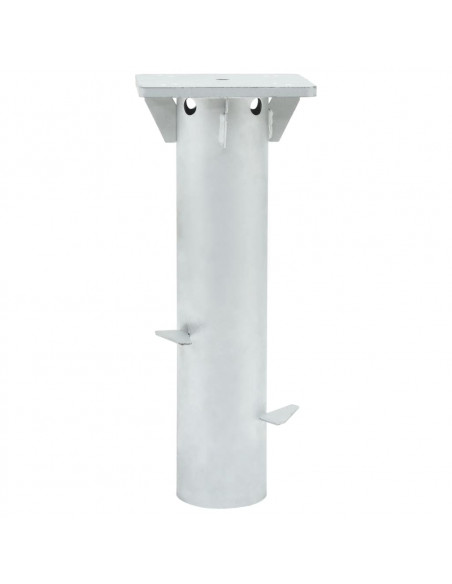 Base per Ombrellone Interrata Argento 16x16x39,5 cm Acciaio