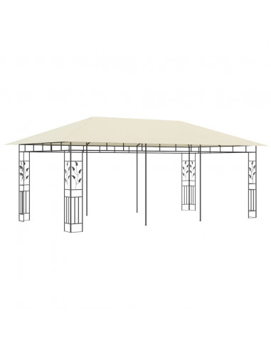 Gazebo con Zanzariera 6x3x2,73 m Crema