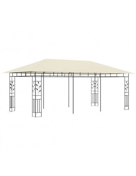 Gazebo con Zanzariera 6x3x2,73 m Crema