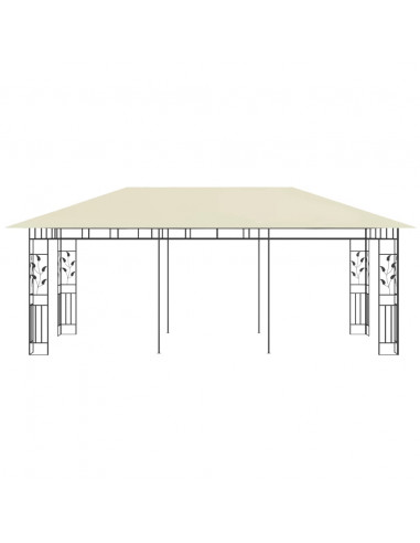 Gazebo con Zanzariera 6x3x2,73 m Crema