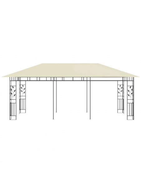 Gazebo con Zanzariera 6x3x2,73 m Crema