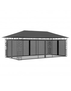Gazebo con Zanzariera 6x3x2,73 m Antracite 2