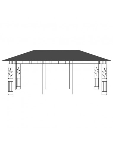 Gazebo con Zanzariera 6x3x2,73 m Antracite