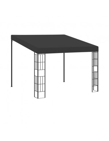Gazebo a Parete 3x3 m Antracite in Tessuto