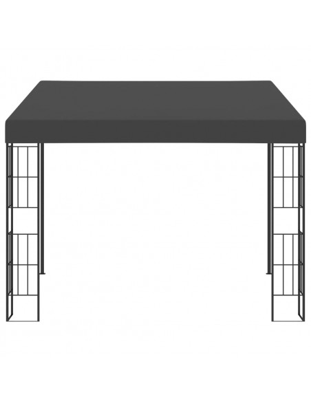 Gazebo a Parete 3x3 m Antracite in Tessuto