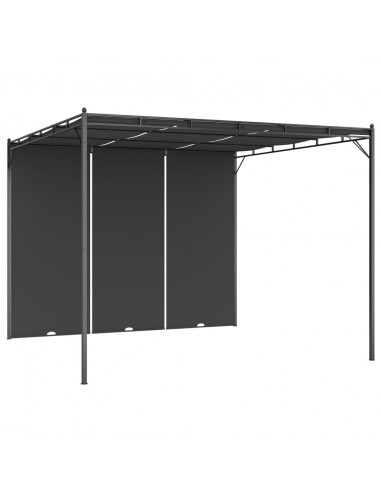 Gazebo da Giardino con Tenda Laterale 3x3x2,25 m Antracite