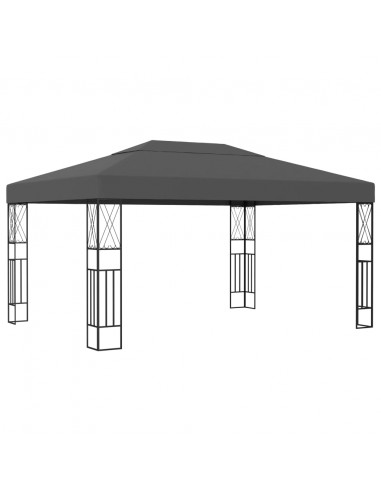 Gazebo 3x4 m Antracite in Tessuto