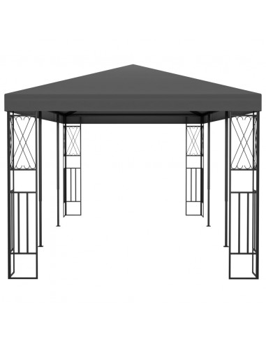 Gazebo 3x6 m Antracite in Tessuto
