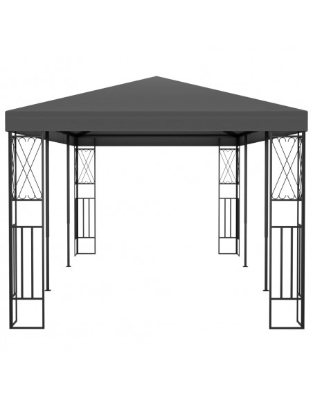 Gazebo 3x6 m Antracite in Tessuto