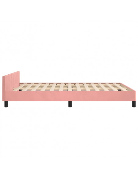 Giroletto con Testiera Rosa 140x190 cm in Velluto
