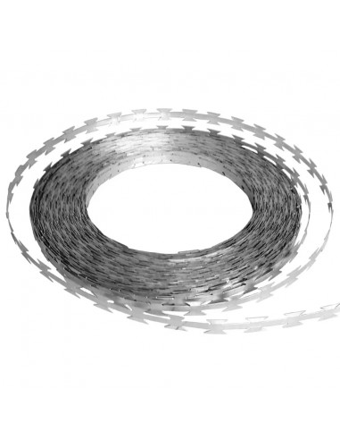 Filo Spinato Concertina con Lame in Acciaio Zincato 500 m