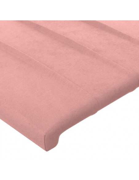 Giroletto con Testiera Rosa 140x190 cm in Velluto
