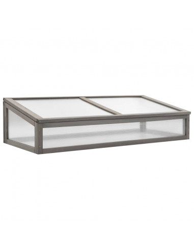 Aiuola Rialzata con Copertura Serra 110x54x120cm Abete Massello