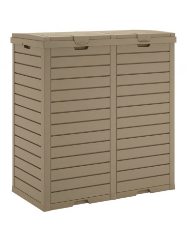 Cestino Rifiuti Esterno Marrone Chiaro 78x41x86cm Polipropilene