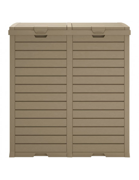 Cestino Rifiuti Esterno Marrone Chiaro 78x41x86cm Polipropilene