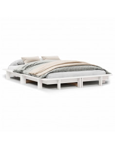 Giroletto Bianco 135x190 cm Legno Massello di Pino 2