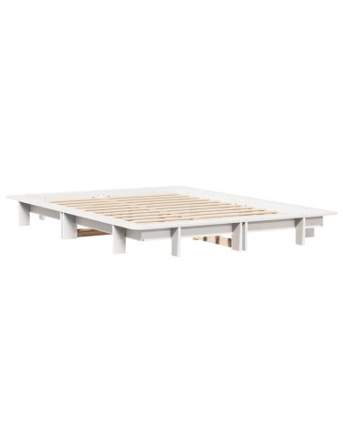 Giroletto Bianco 135x190 cm Legno Massello di Pino