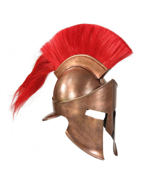 Elmo da Guerriero Greco Antico per LARP in Acciaio Rame