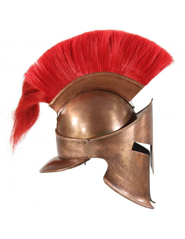 Elmo da Guerriero Greco Antico per LARP in Acciaio Rame
