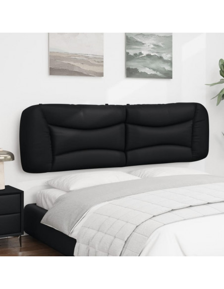 Cuscino Testiera Nero 180 cm in Similpelle