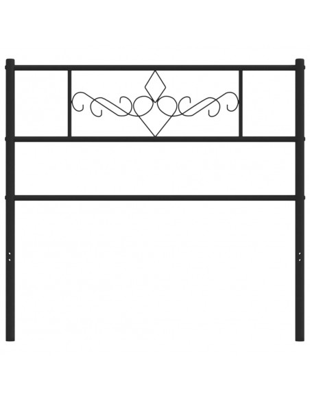Testiera in Metallo Nero 75 cm