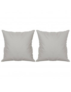 Cuscini Decorativi 2 pz Grigio chiaro40x40cm Tessuto Microfibra 2