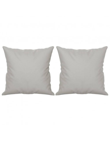 Cuscini Decorativi 2 pz Grigio chiaro40x40cm Tessuto Microfibra