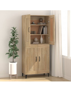 Credenza Rovere Sonoma 69,5x34x90 cm in Legno Multistrato 2