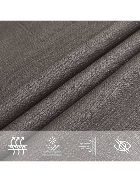 Vela Parasole 160 g/m² Antracite 3x4x5 m in HDPE
