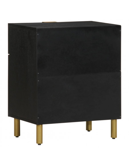 Comodino Nero 50x33x60 cm in Legno Multistrato