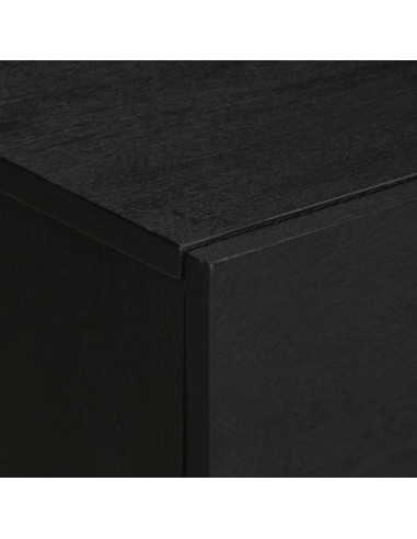 Comodino Nero 50x33x60 cm in Legno Multistrato