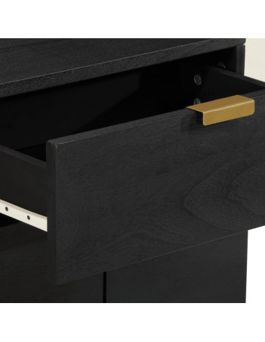 Comodino Nero 50x33x60 cm in Legno Multistrato