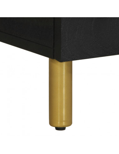 Comodino Nero 50x33x60 cm in Legno Multistrato