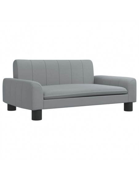 Divano per Bambini Grigio Chiaro 70x45x30 cm in Tessuto