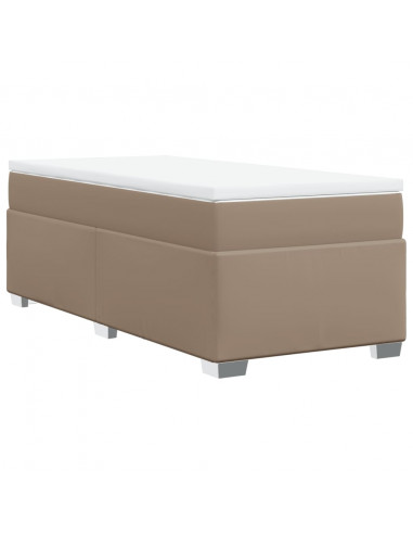 Giroletto a Molle con Materasso Cappuccino 80x200 cm Similpelle