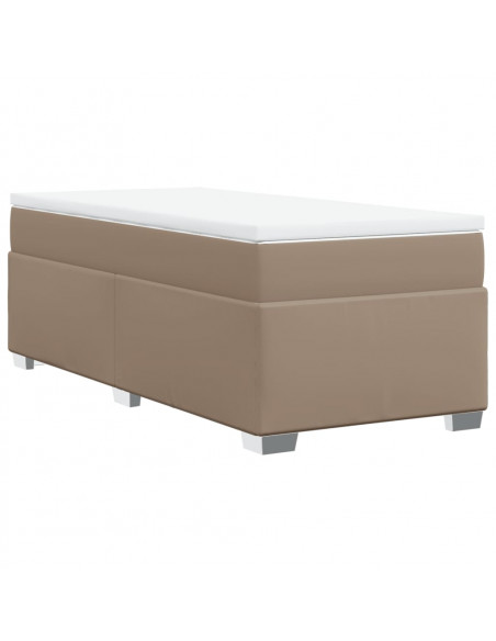 Giroletto a Molle con Materasso Cappuccino 80x200 cm Similpelle