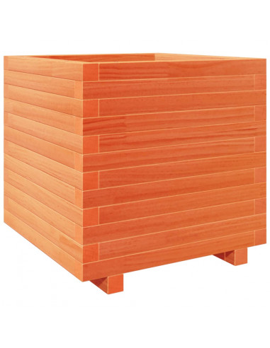 Fioriera Giardino Marrone Cera 50x50x49,5cm Legno Massello Pino