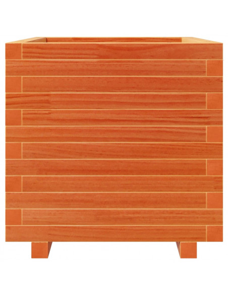 Fioriera Giardino Marrone Cera 50x50x49,5cm Legno Massello Pino