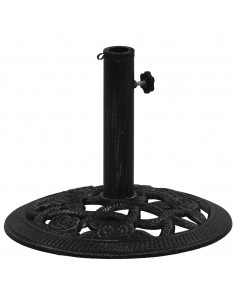 Base per Ombrellone Nera 40x40x32 cm in Ghisa 2