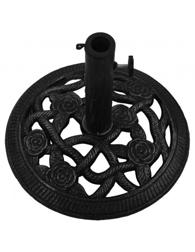 Base per Ombrellone Nera 40x40x32 cm in Ghisa