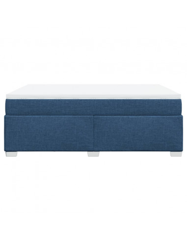 Giroletto a Molle con Materasso Blu 160x200 cm in Tessuto
