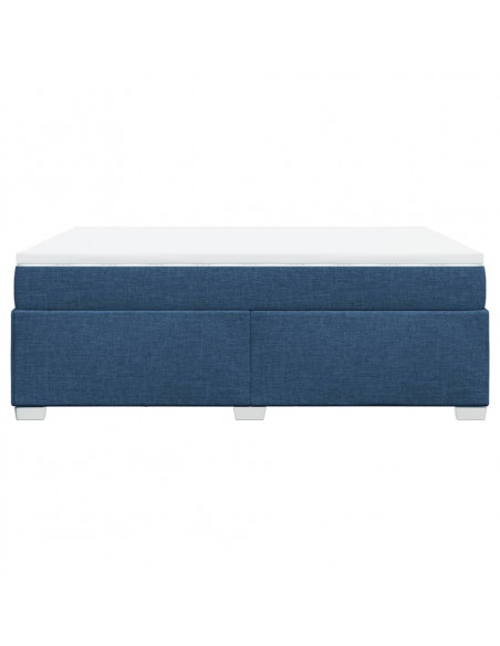 Giroletto a Molle con Materasso Blu 160x200 cm in Tessuto