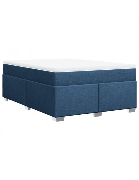 Giroletto a Molle con Materasso Blu 160x200 cm in Tessuto