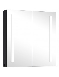 Armadietto Bagno con Specchio e LED 60x14x62 cm 2