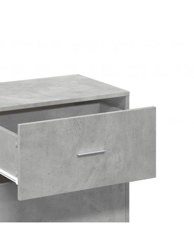 Armadietto Grigio Cemento 56,5x39x90 cm in Legno Multistrato